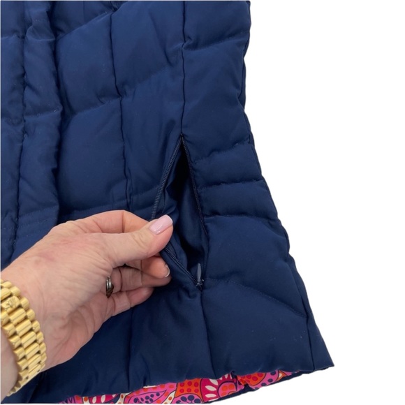 Lilly Pulitzer Down Vest XS Blue - Picture 9 of 12